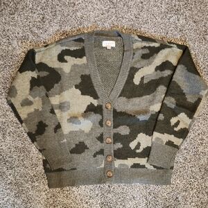 Lucky Brand Camo Cardigan